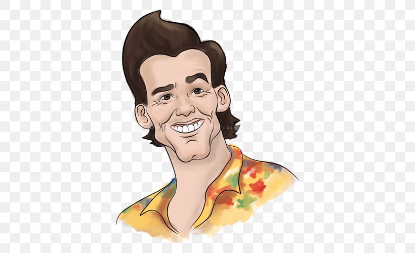 Jim Carrey Cartoon Drawing Caricature, PNG, 500x500px, Watercolor, Cartoon, Flower, Frame, Heart Download Free