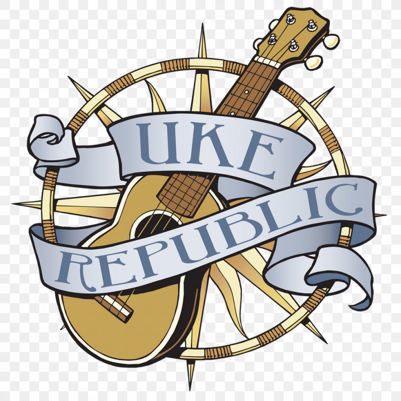 UKE Republic Ukuleles Solid Mahogany Soprano Clip Art Illustration, PNG, 1000x1000px, Ukulele, Badge, Cartoon, Concert, Logo Download Free