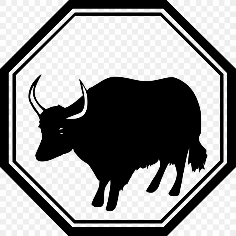 Cattle Ox Chinese Zodiac Horse, PNG, 1000x1000px, Cattle, Area, Artwork, Astrological Sign, Black Download Free