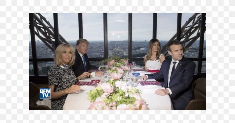 First Lady Of The United States Le Jules Verne Dinner President Of France, PNG, 1200x630px, United States, Alain Ducasse, Brigitte Macron, Dinner, Donald Trump Download Free