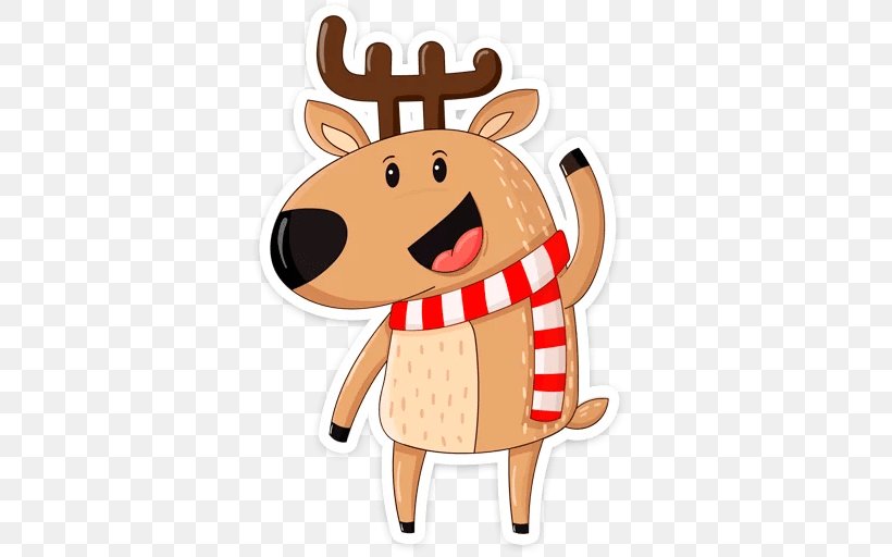 Reindeer Clip Art Moose Sticker, PNG, 512x512px, Reindeer, Deer, Fictional Character, Food, Holiday Download Free