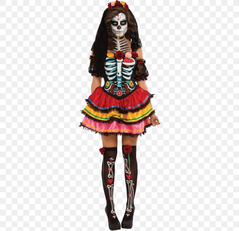 Calavera Costume Day Of The Dead Clothing Dress, PNG, 500x793px, Calavera, Clothing, Clown, Costume, Costume Design Download Free