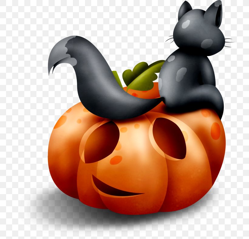 Jack-o'-lantern Clip Art Halloween Portable Network Graphics Image, PNG, 731x788px, Halloween, Calabaza, Carnivoran, Cat, Cat Like Mammal Download Free