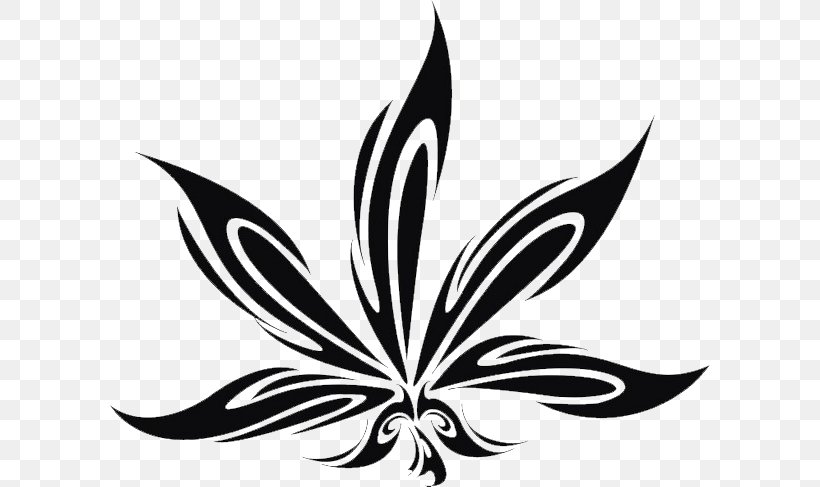 Medical Cannabis Tattoo Tetrahydrocannabinol Drawing, PNG, 650x487px, Cannabis, Artwork, Black And White, Decal, Drawing Download Free