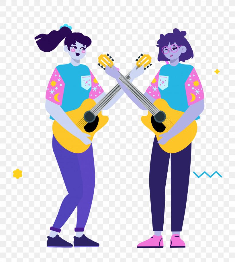Music Guitar Party Time, PNG, 2243x2500px, Music, Behavior, Cartoon, Clothing, Geometry Download Free