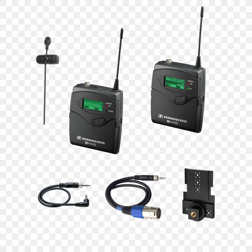 Wireless Microphone Lavalier Microphone Sennheiser, PNG, 3500x3500px, Microphone, Audio, Electronic Device, Electronics, Electronics Accessory Download Free