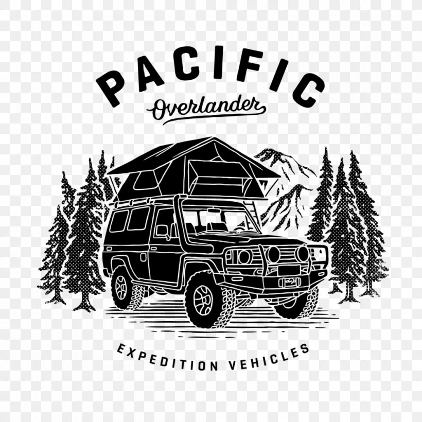 Car Pacific Overlander Logo Pursuit Series Weekend Vehicle, PNG, 1000x1000px, Car, Automotive Design, Automotive Exterior, Black And White, Brand Download Free