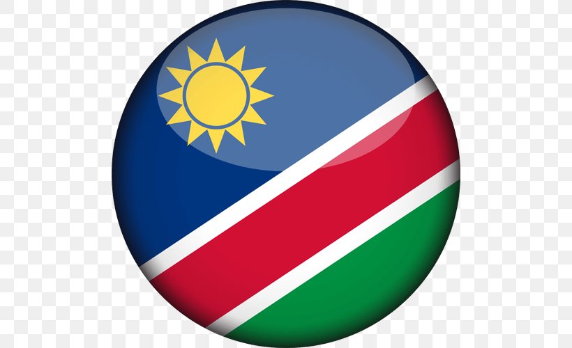 Flag Of Namibia South West Africa National Flag Zambia, PNG, 500x500px, Flag Of Namibia, Art, Ball, Country, Flag Download Free