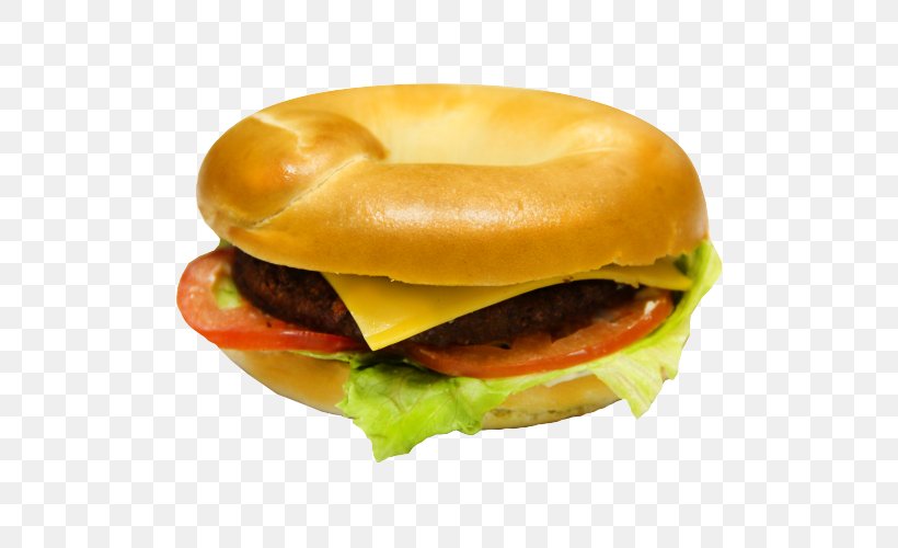 Cheeseburger Breakfast Sandwich Ham And Cheese Sandwich Bagel Donuts, PNG, 500x500px, Cheeseburger, American Food, Bagel, Breakfast Sandwich, Buffalo Burger Download Free