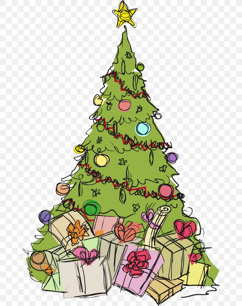 Christmas Tree Christmas Ornament Drawing, PNG, 670x1037px, Christmas Tree, Cartoon, Christmas, Christmas Decoration, Christmas Ornament Download Free