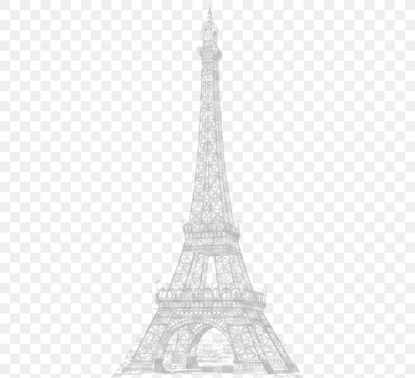 Eiffel Tower Souvenir, PNG, 379x748px, Eiffel Tower, Black And White, Cartoon, Monochrome, Monochrome Photography Download Free