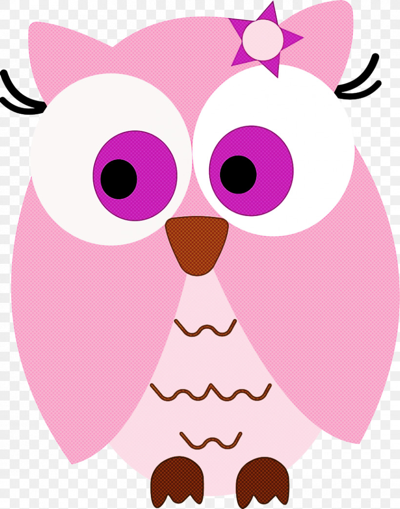 Owl Pink Cartoon Bird Of Prey Bird, PNG, 862x1096px, Owl, Bird, Bird Of Prey, Cartoon, Pink Download Free