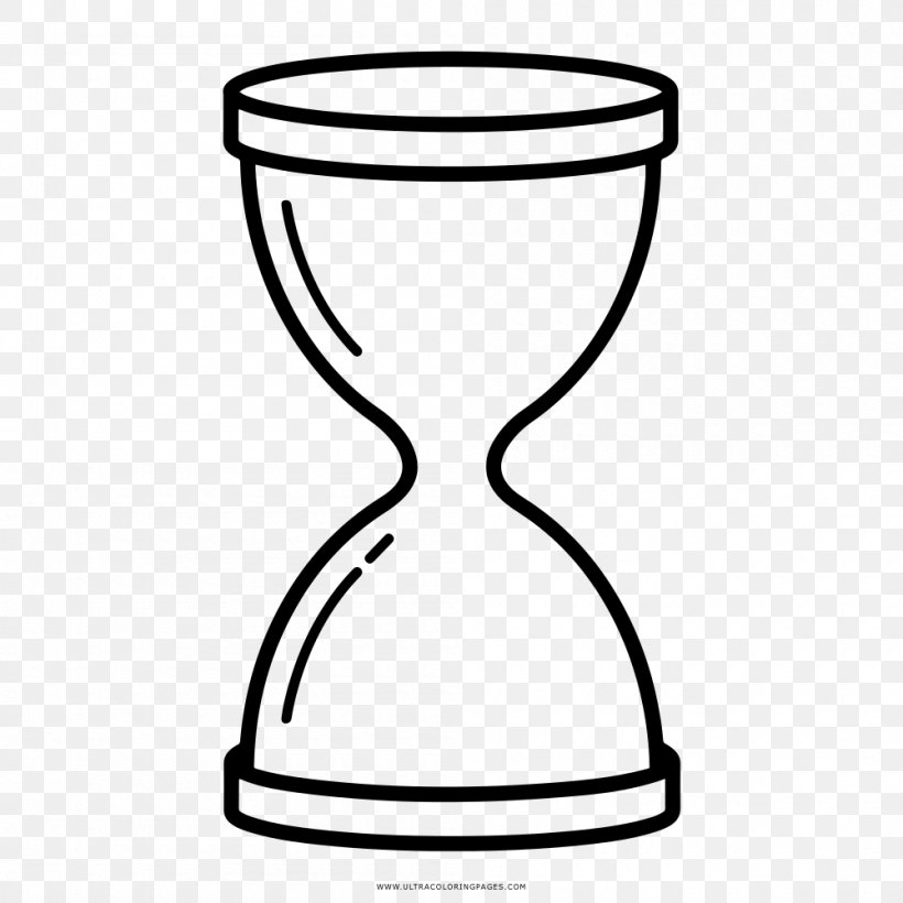 Drawing Hourglass Coloring Book Line Art, PNG, 1000x1000px, Drawing, Black And White, Calendar, Clock, Coloring Book Download Free