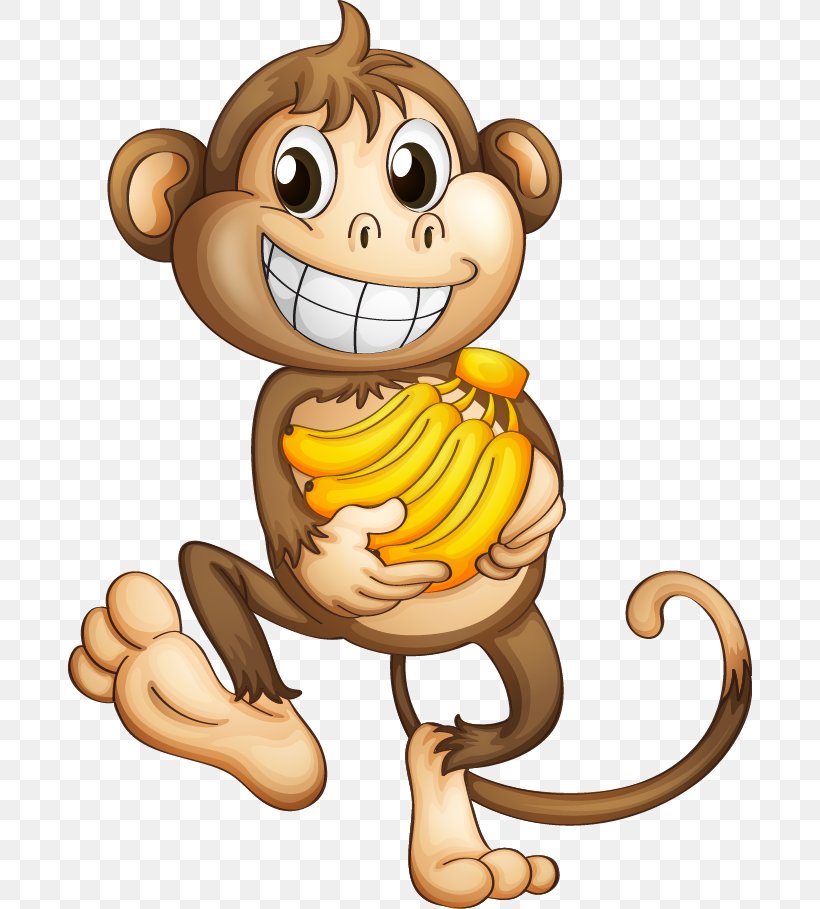 Monkey Clip Art Animated Cartoon Image, PNG, 684x909px, Monkey, Animated Cartoon, Animation, Big Cats, Carnivoran Download Free