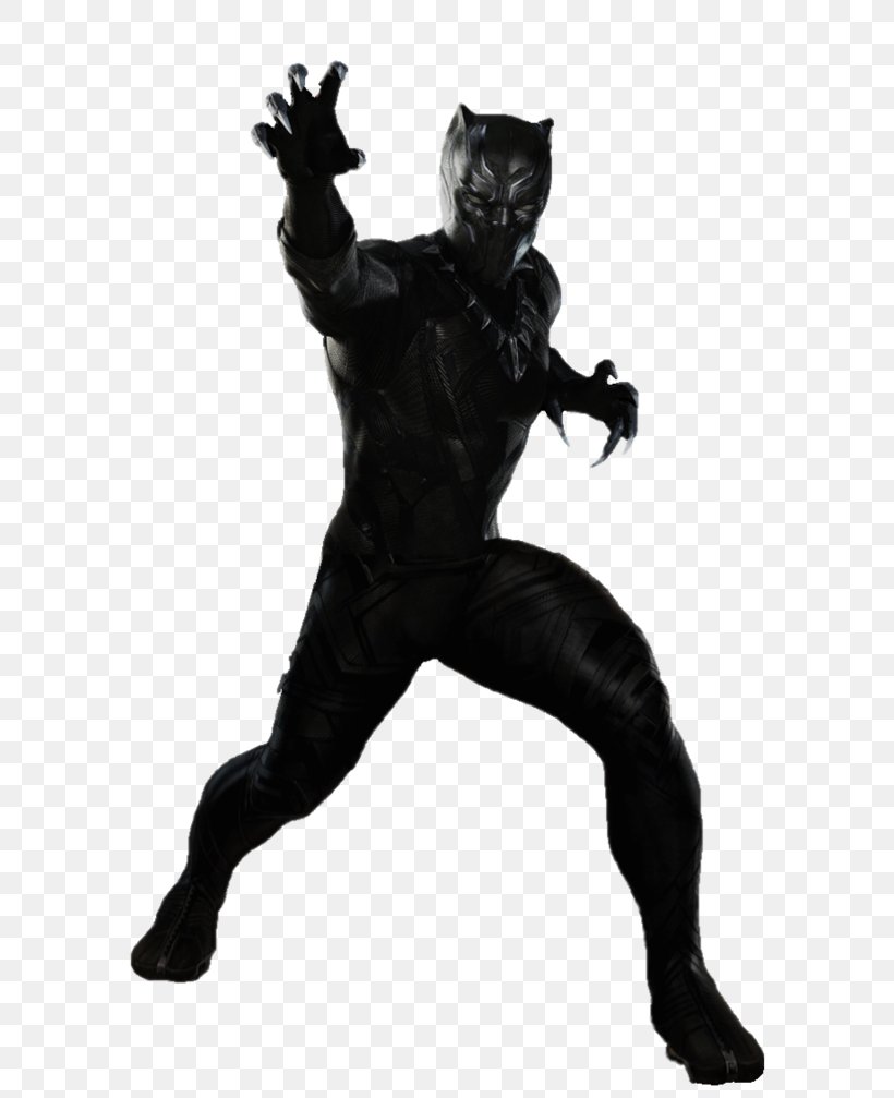 Black Panther Superhero Movie Film Clip Art, PNG, 600x1007px, Black Panther, Black And White, Captain America Civil War, Chadwick Boseman, Costume Download Free