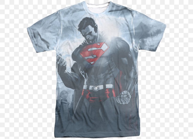 Superman T-shirt Batman Clark Kent All Over Print, PNG, 600x590px, Superman, Active Shirt, All Over Print, Art, Batman Download Free
