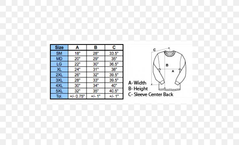 Long-sleeved T-shirt Hoodie Long-sleeved T-shirt, PNG, 500x500px, Tshirt, Area, Clothing, Diagram, Gildan Activewear Download Free