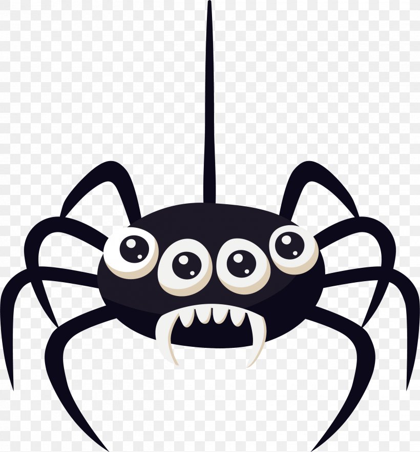 Spider Eye Euclidean Vector, PNG, 2502x2691px, Spider, Black And White, Clip Art, Computer Network, Eye Download Free