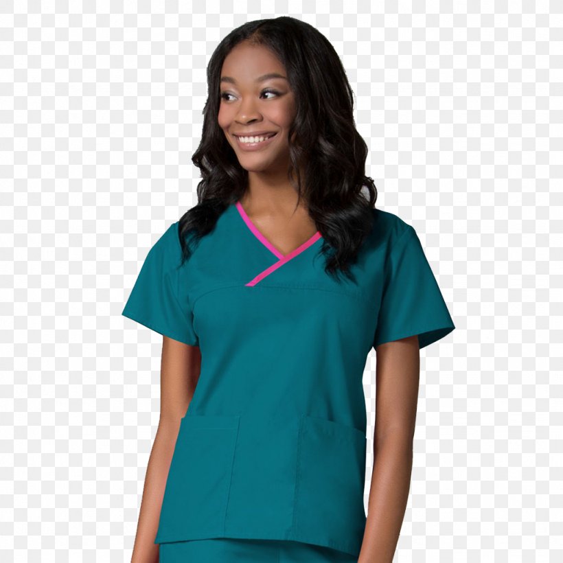 T-shirt Scrubs Nurse Uniform Clothing, PNG, 1024x1024px, Tshirt, Aqua, Blue, Clothing, Cobalt Blue Download Free