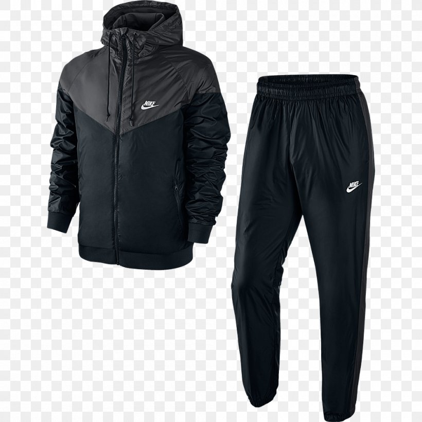 Tracksuit Nike Sportswear T-shirt Clothing, PNG, 1000x1000px, Tracksuit, Black, Clothing, Dry Fit, Hood Download Free