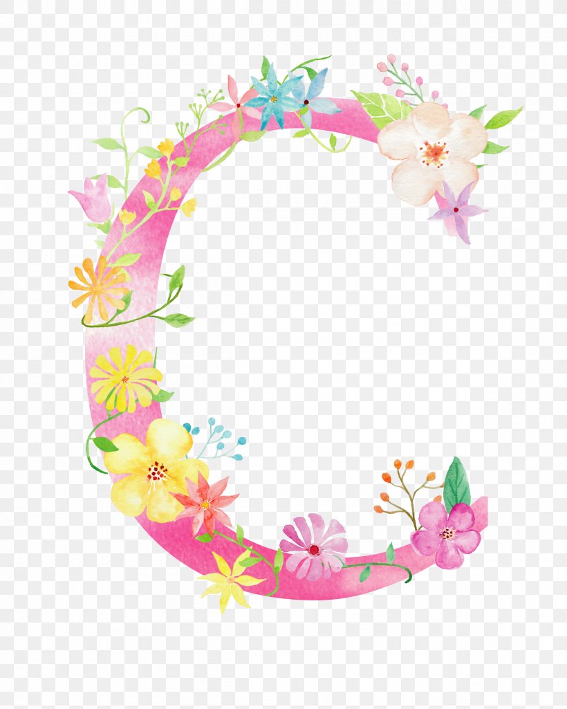 C Letter Initial Font, PNG, 2400x3000px, Letter, Alphabet, Floral Design, Flower, Gimel Download Free