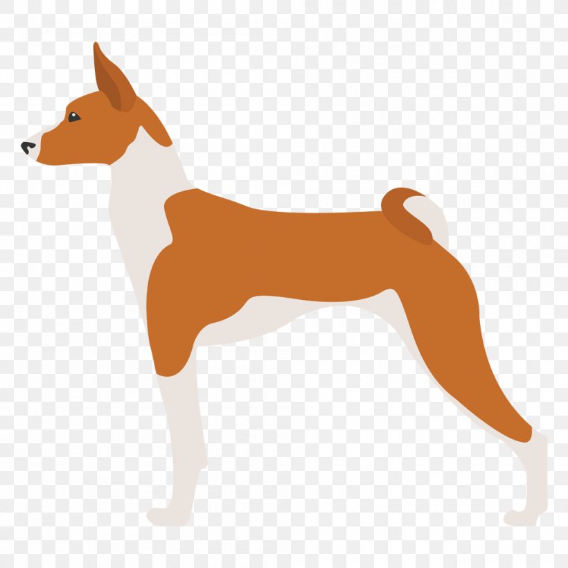Basenji Toy Fox Terrier Dog Breed Companion Dog Hound, PNG, 1000x1000px, Basenji, Breed, Brown, Carnivoran, Cartoon Download Free