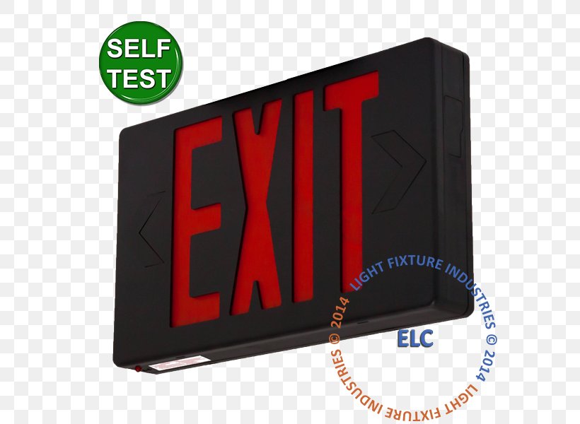 Exit Sign Signage Light-emitting Diode Emergency Exit Red, PNG, 600x600px, Exit Sign, Black, Brand, Electric Battery, Electronics Download Free