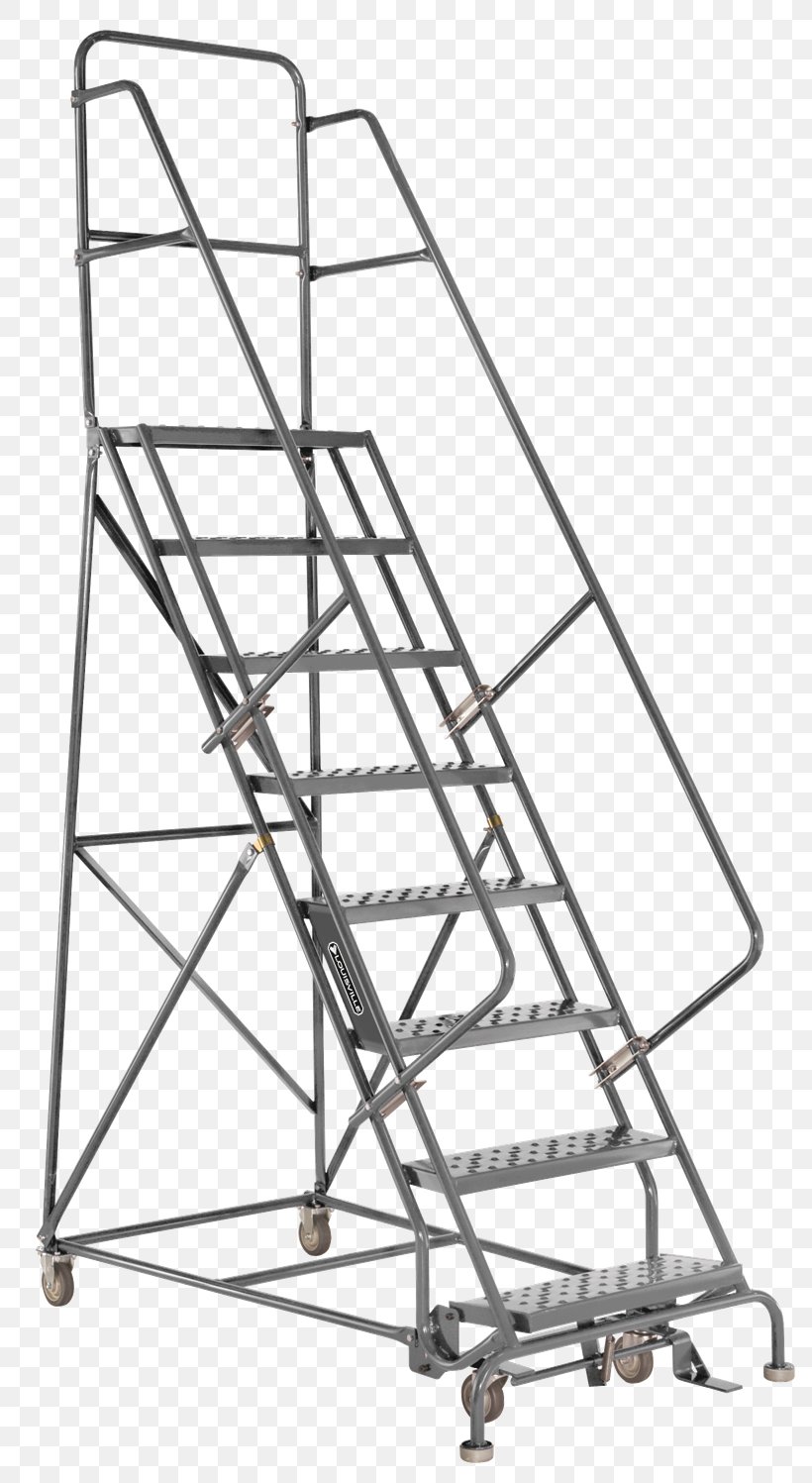 Ladder Stairs Warehouse Rolling Handrail, PNG, 818x1497px, Ladder, Architectural Engineering, Caster, Handrail, Industry Download Free