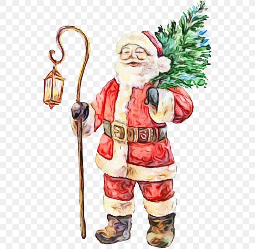 Santa Claus, PNG, 545x800px, Watercolor, Cartoon, Christmas, Paint, Santa Claus Download Free