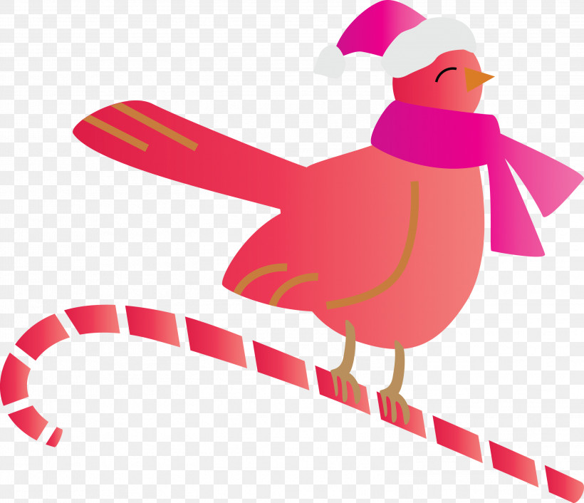 Flamingo, PNG, 2999x2584px, Winter Bird, Bird, Cartoon Bird, Christmas, Christmas Bird Download Free