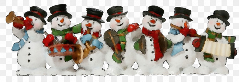 Snowman, PNG, 1161x399px, Watercolor, Animal Figure, Figurine, Paint, Snowman Download Free