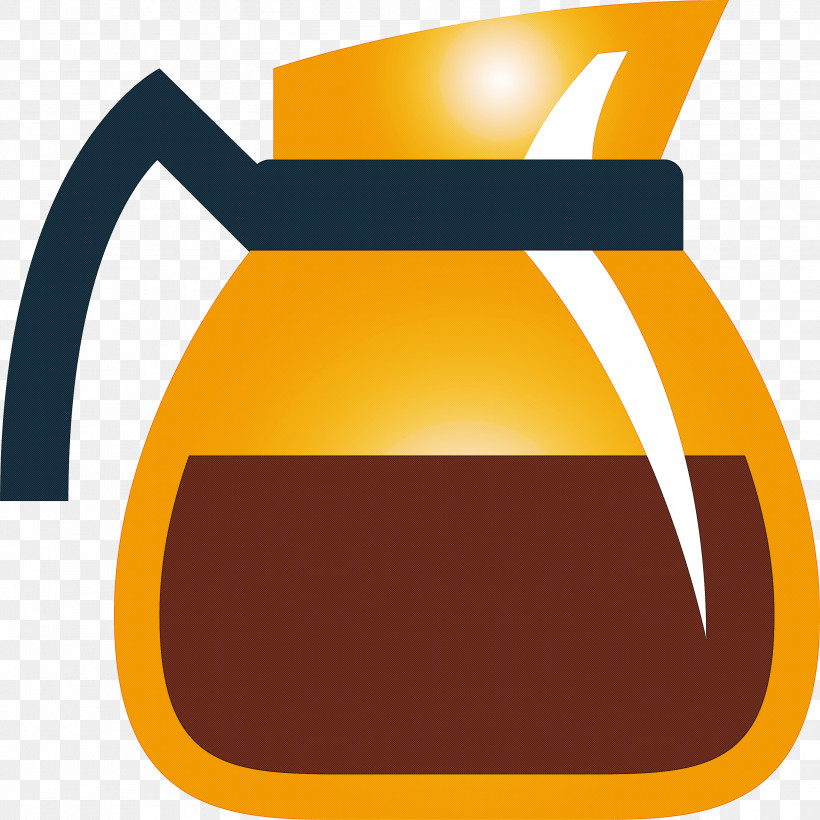 Coffee Pot, PNG, 3000x3000px, Coffee Pot, Drinkware, Logo, Yellow Download Free