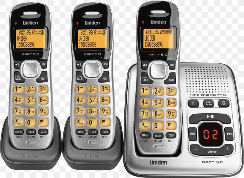Digital Enhanced Cordless Telecommunications Cordless Telephone Uniden Home & Business Phones, PNG, 2052x1500px, Cordless Telephone, Answering Machine, Answering Machines, Bluetooth, Caller Id Download Free