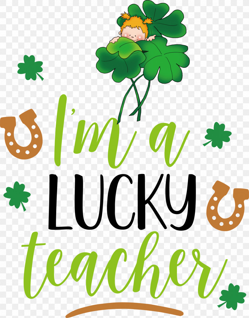 Lucky Teacher Saint Patrick Patricks Day, PNG, 2349x3000px, Saint Patrick, Fourleaf Clover, Holiday, Leaf, Patricks Day Download Free