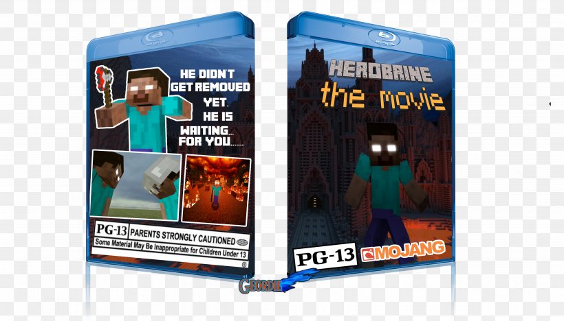 Minecraft Herobrine Film Mojang, PNG, 4134x2362px, Minecraft, Advertising, Art, Brand, Cover Art Download Free
