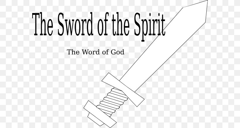 Sword Coloring Book Spirit Clip Art, PNG, 600x439px, Sword, Area, Bible, Black And White, Brand Download Free