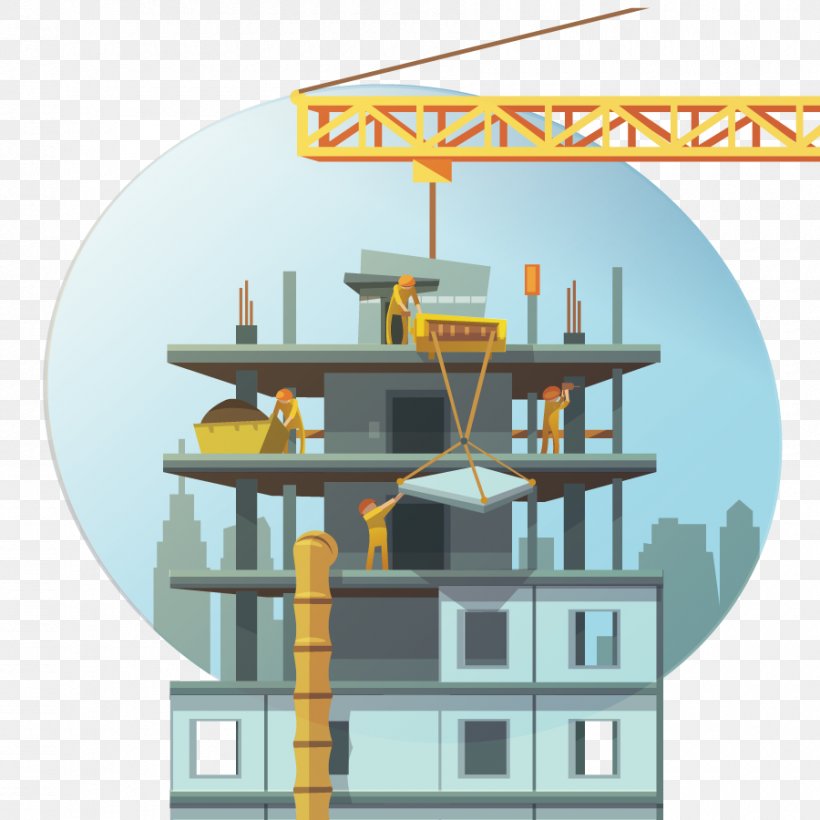 Architectural Engineering Cartoon Building Royalty-free, PNG, 900x900px, Architectural Engineering, Building, Cartoon, Construction Worker, Home Construction Download Free