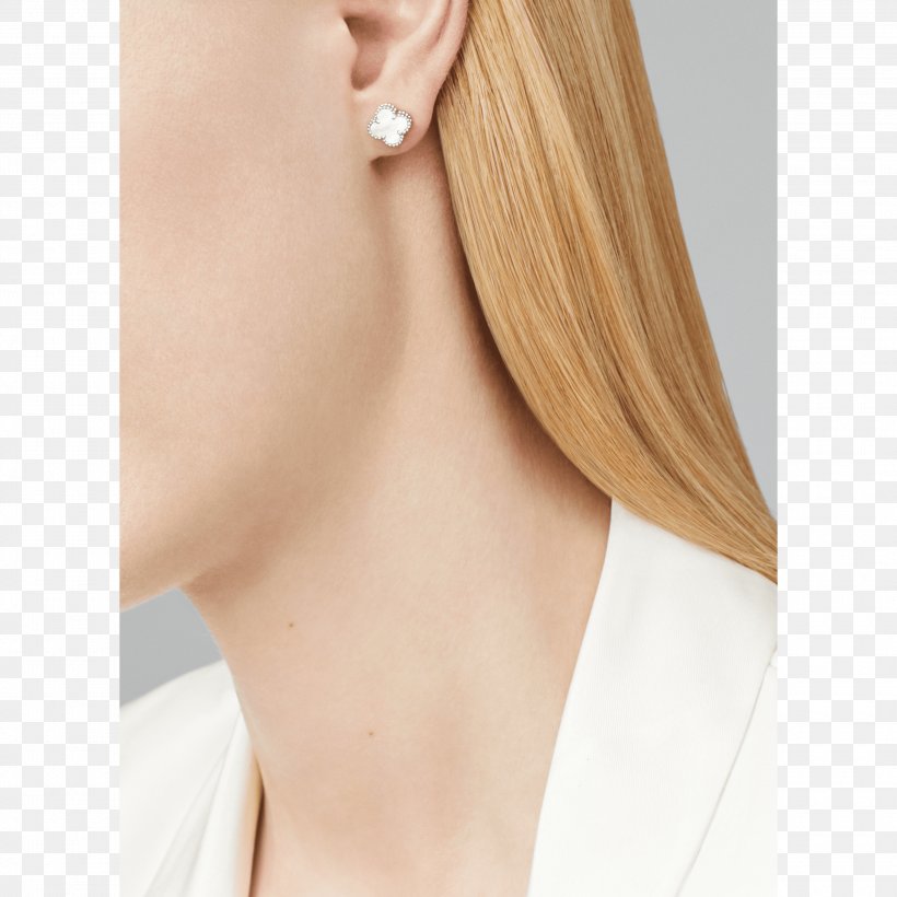 Earring Van Cleef & Arpels Bracelet Jewellery Necklace, PNG, 3000x3000px, Earring, Alhambra, Body Piercing, Bracelet, Brown Hair Download Free