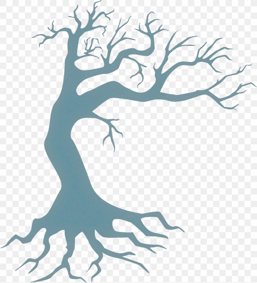 Halloween Tree Tree, PNG, 932x1026px, Halloween Tree, Branch, Drawing, Leaf, Line Art Download Free