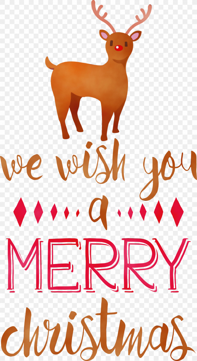 Reindeer, PNG, 1638x3000px, Merry Christmas, Biology, Deer, Meter, Paint Download Free