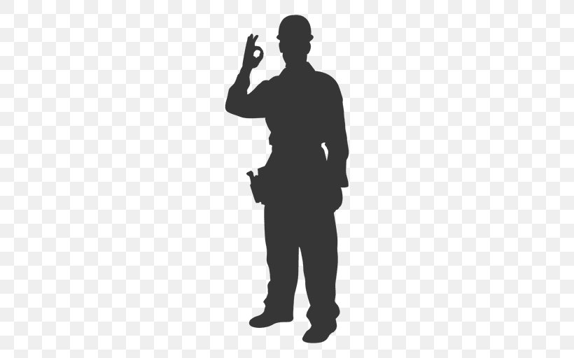 Silhouette Construction Worker Laborer, PNG, 512x512px, Silhouette, Architectural Engineering, Arm, Black, Black And White Download Free