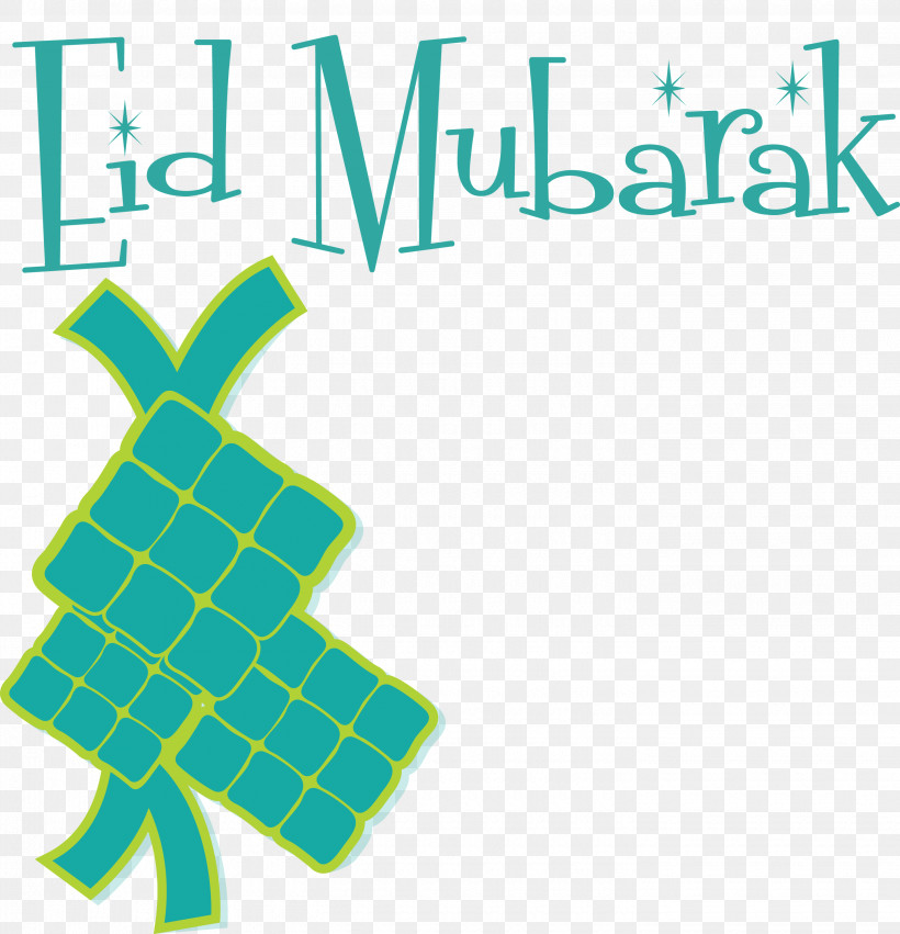 Eid Mubarak Ketupat, PNG, 2890x3000px, Eid Mubarak, Cdr, Eid Alfitr, Green, Indonesian Cuisine Download Free