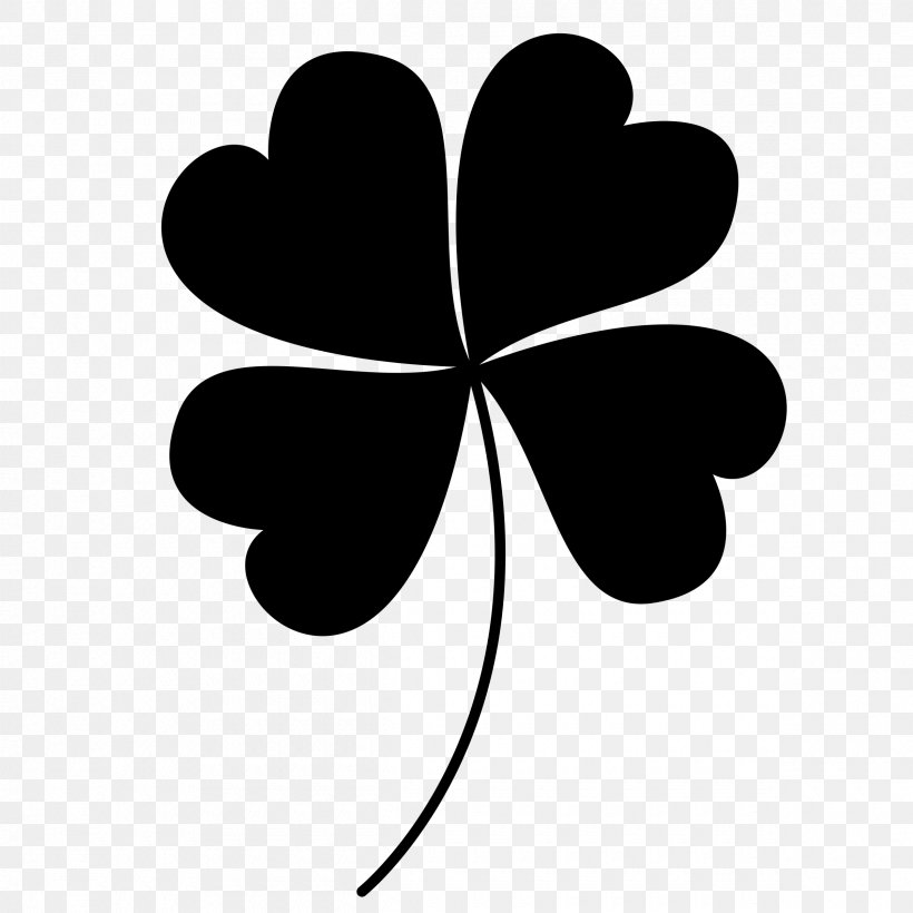 Four-leaf Clover Image Luck Photograph Royalty-free, PNG, 2400x2400px, Fourleaf Clover, Blackandwhite, Clover, Ladybird Beetle, Leaf Download Free