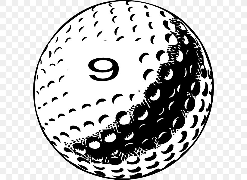 Golf Balls Vector Graphics Drawing, PNG, 600x599px, Golf Balls, Area, Ball, Black And White, Drawing Download Free