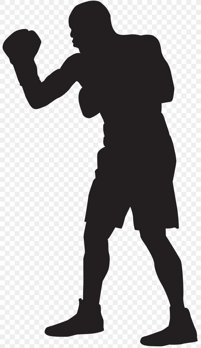 Boxer Silhouette Clip Art, PNG, 4634x8000px, Boxer, Black And White, Boxing, Fictional Character, Gray Wolf Download Free