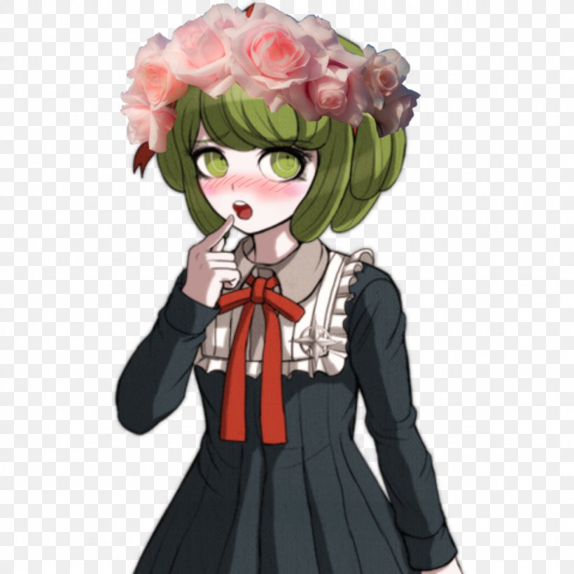 Monaca Danganronpa Another Episode: Ultra Despair Girls Sprite Danganronpa V3: Killing Harmony Monaka, PNG, 1024x1024px, Watercolor, Cartoon, Flower, Frame, Heart Download Free