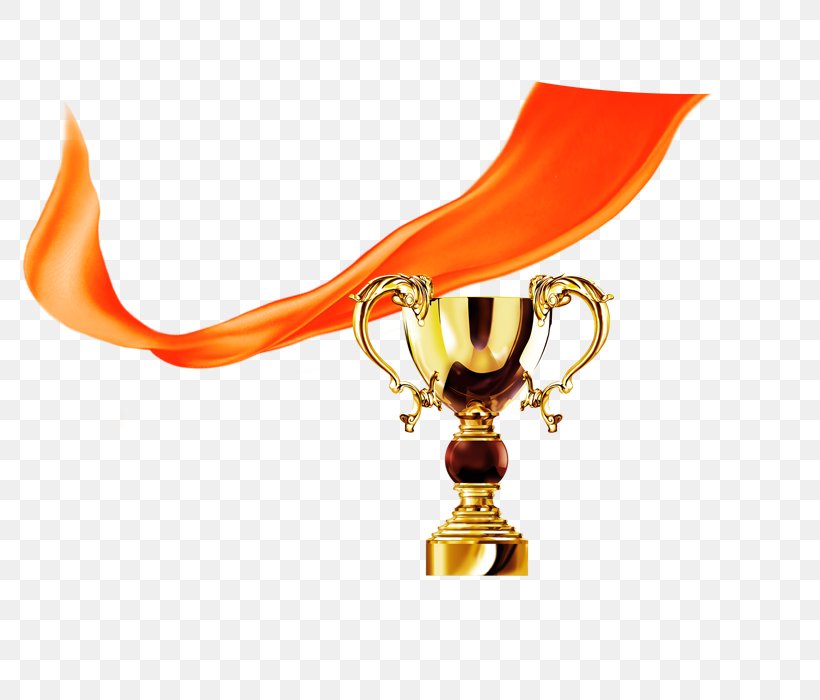 Trophy Scale Model, PNG, 800x700px, Trophy, Gold, Orange, Red, Ribbon Download Free