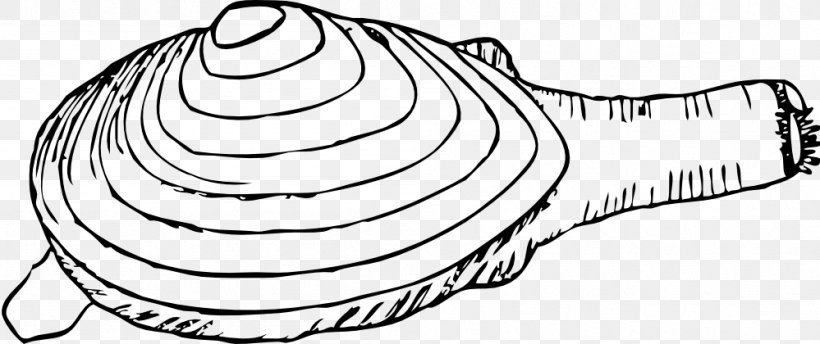 Clam Mussel Oyster Clip Art, PNG, 999x420px, Clam, Artwork, Black And White, Drawing, Line Art Download Free