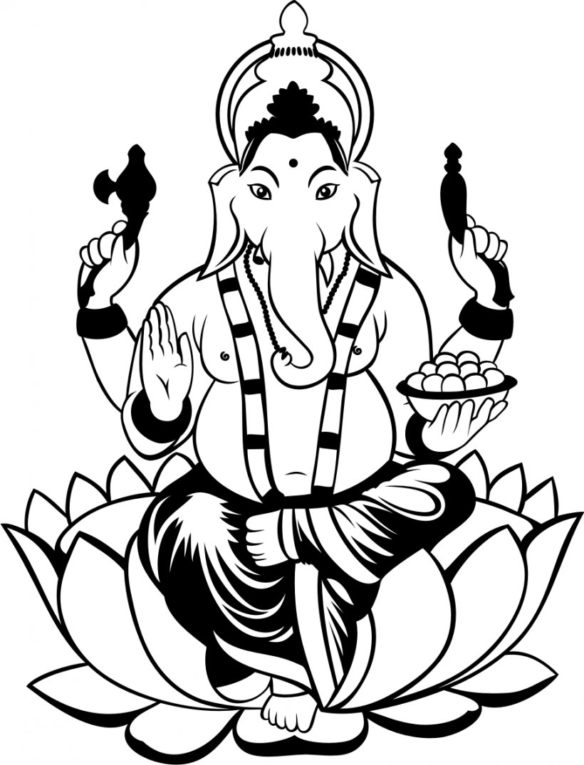 Ganesha Ganesh Chaturthi, PNG, 905x1187px, Ganesha, Art, Artwork, Bal Ganesh, Black And White Download Free