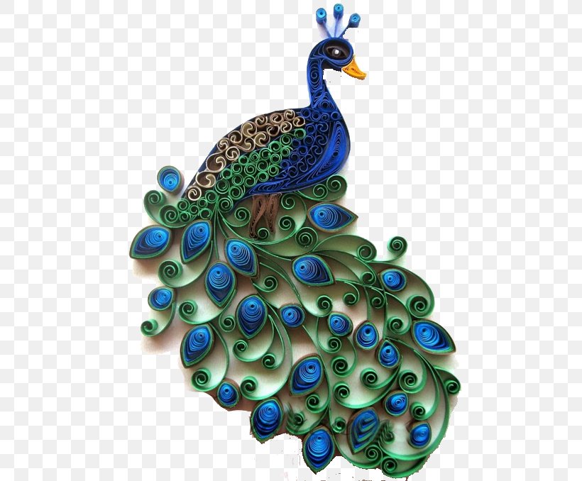 Paper Craft Quilling Peafowl, PNG, 491x678px, Paper, Art, Beak, Bird, Collage Download Free